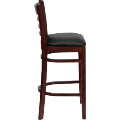 Emma And Oliver Ladder Back Wooden Restaurant Dining Barstool -Emma And Oliver GUEST 3aa295e7 baa9 4bf4 87e6 55a9806be703