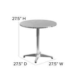 Emma And Oliver 27.5" Round Aluminum Indoor-Outdoor Table -Emma And Oliver GUEST 3ae71236 9be5 4ac1 9cfd 0eff9cf91e68