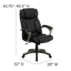 Emma And Oliver High Back Folding Black LeatherSoft Executive Swivel Office Chair With Arms -Emma And Oliver GUEST 3b61ef9a 5660 4864 bbf4 9e34020430c0