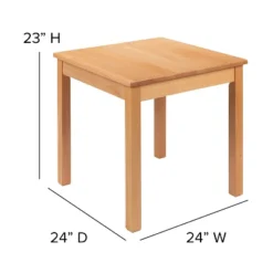 Emma And Oliver Kids Natural Solid Wood Table And Chair Set For Classroom, Playroom, Kitchen -Emma And Oliver GUEST 3bbc143d 24b7 4f0e bf0f 7de1271de2c8