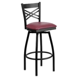 Emma And Oliver Black "X" Back Swivel Metal Restaurant Dining Barstool 27 Emma And Oliver Black "X" Back Swivel Metal Restaurant Dining Barstool -Emma And Oliver GUEST 3c2fd46d b349 4059 b1fa 9947aa90c804