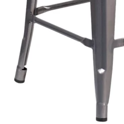 Emma And Oliver 4 Pack 24"H Backless Clear Coated Metal Indoor Counter Height Stool W/ Square Seat 10 Emma And Oliver 4 Pack 24"H Backless Clear Coated Metal Indoor Counter Height Stool W/ Square Seat -Emma And Oliver GUEST 3d43d0f1 a0a7 485d 8ead f4f74f102ce2