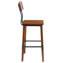 Emma And Oliver 4 Pack Commercial Grade Rustic Walnut Industrial Style Wood Dining Barstool 23 Emma And Oliver 4 Pack Commercial Grade Rustic Walnut Industrial Style Wood Dining Barstool -Emma And Oliver GUEST 3de7a010 b643 4b39 b931 38bc5572c300