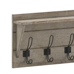 Emma And Oliver Rustic Wall Hanging Storage Rack With 5 Hooks For Entryway, Kitchen, Bathroom And More 21 Emma And Oliver Rustic Wall Hanging Storage Rack With 5 Hooks For Entryway, Kitchen, Bathroom And More -Emma And Oliver GUEST 3f93f693 e1ae 483b b058 62edcc8fbc65