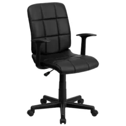 Emma And Oliver Mid-Back Quilted Vinyl Swivel Task Office Chair With Arms -Emma And Oliver GUEST 3feba2a6 66d7 440b b13d b77a427fbbf9
