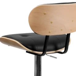 Emma And Oliver Bentwood Adjustable Height Barstool With Button Tufted Upholstery 15 Emma And Oliver Bentwood Adjustable Height Barstool With Button Tufted Upholstery -Emma And Oliver GUEST 4040578b 378c 41bc a3b7 b10bcba8143a