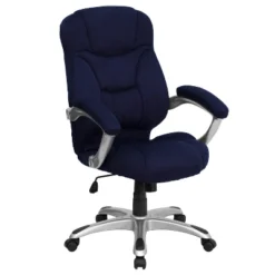 Emma And Oliver High Back Executive Ergonomic Office Chair With Silver Nylon Base And Arms -Emma And Oliver GUEST 40f78f4c 16f6 408a 8a73 c247386fcf83