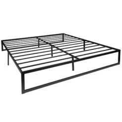 Emma And Oliver 14 Inch Twin Metal Platform Bed Frame/Steel Slat Support/No Box Spring Needed -Emma And Oliver GUEST 41ff8005 738c 48d8 9e2a 4735288ff358