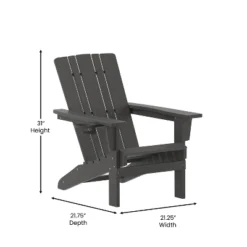 Emma And Oliver Set Of 2 Adirondack Chairs With Cup Holders, Weather Resistant HDPE Adirondack Chairs -Emma And Oliver GUEST 42d63e55 c34c 4ebc 8e88 9348476b4b73
