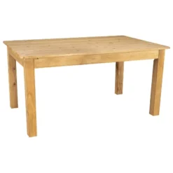 Emma And Oliver 60" X 38" Rectangular Antique Rustic Solid Pine Farm Dining Table -Emma And Oliver GUEST 42fca3ac 0584 4a2a 8782 1be339b6ca7b