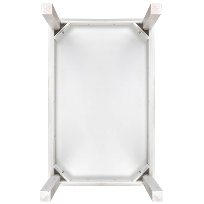 Emma And Oliver 46" X 30" Rectangular Antique Rustic Solid Pine Farm Dining Table 10 Emma And Oliver 46" X 30" Rectangular Antique Rustic Solid Pine Farm Dining Table - Image 10