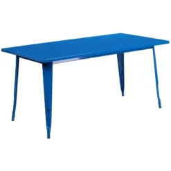 Emma And Oliver Commercial 31.5" X 63" Rectangular Colorful Metal Indoor-Outdoor Dining Table -Emma And Oliver GUEST 44a9855b 601a 43a2 b9f8 398b3215e638