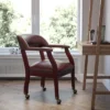 Emma And Oliver Conference Chair With Accent Nail Trim And Casters