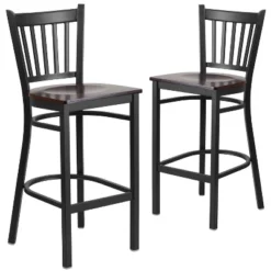 Emma And Oliver 2 Pack Vertical Back Metal Restaurant Barstool -Emma And Oliver GUEST 45d24094 3bf4 4821 b5af ac4a74ae11c1