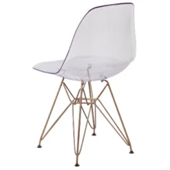 Emma And Oliver Ghost Chair With Gold Metal Base -Emma And Oliver GUEST 46ac7d58 7659 4b5e 8e4f 4d60602518d4