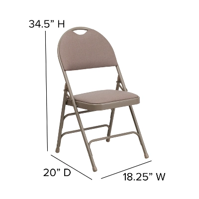 Emma And Oliver 4 Pack Home & Office Easy-Carry Party Events Padded Folding Chair 2 Emma And Oliver 4 Pack Home & Office Easy-Carry Party Events Padded Folding Chair - Image 2