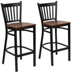 Emma And Oliver 2 Pack Vertical Back Metal Restaurant Barstool -Emma And Oliver GUEST 484acd30 3b76 4065 b19b 04d49f7cee5b