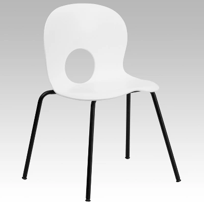 Emma And Oliver Multipurpose Designer Plastic Cafe Stack Chair 11 Emma And Oliver Multipurpose Designer Plastic Cafe Stack Chair - Image 11