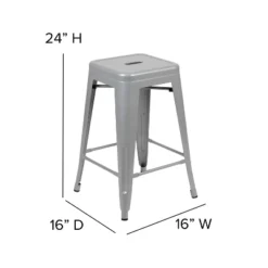 Emma And Oliver 4 Pack 24" High Metal Indoor Counter Bar Stool - Stackable Stool 17 Emma And Oliver 4 Pack 24" High Metal Indoor Counter Bar Stool - Stackable Stool -Emma And Oliver GUEST 4ad1ff18 b031 4cb0 b403 56be08ce21d7