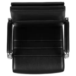 Emma And Oliver Mid-Back LeatherSoft Contemporary Panel Executive Swivel Office Chair -Emma And Oliver GUEST 4b0d6403 e2ad 4379 8830 3030e81a4667