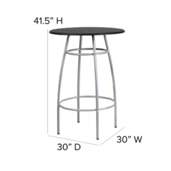Emma And Oliver Bar Height Table Set With Padded Stools -Emma And Oliver GUEST 4b6c2feb 055f 4f63 8ff4 b8d3052d4bbd