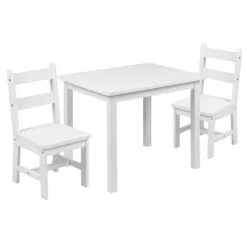 Emma And Oliver Kids 3 Piece Solid Hardwood Table And Chair Set For Playroom, Kitchen -Emma And Oliver GUEST 4bb45d0b 3dc3 4ab8 ab71 9f70a7da9717