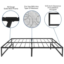 Emma And Oliver 14" Full Platform Bed Frame & 12" Mattress In A Box - No Box Spring Required -Emma And Oliver GUEST 4c080528 8ddb 4d65 b657 aa2a343f4e90