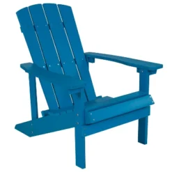 Emma And Oliver All-Weather Adirondack Chair In Faux Wood -Emma And Oliver GUEST 4c785d76 92f9 4fb2 96f6 82b5e2db1a61