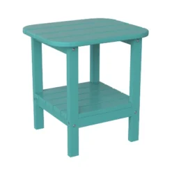 Emma And Oliver Two Tier Polyresin Adirondack Side Table - All-Weather For Indoor/Outdoor Use -Emma And Oliver GUEST 4ca71cd5 6394 4236 96f1 e4fdfa53a356