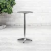 Emma And Oliver 23.25" Round Aluminum Indoor-Outdoor Bar Height Table With Flip-Up Table