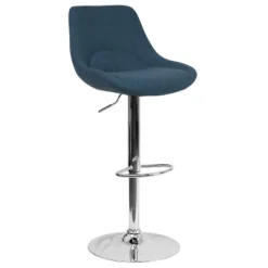 Emma And Oliver Adjustable Height Gas Lift Swivel Bar Stool With Support Pillow - Dining Stool -Emma And Oliver GUEST 4dd82920 2d4f 4dd5 a9f3 45c47e947222
