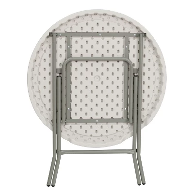 Emma And Oliver 2.63-Foot Round White Plastic Folding Banquet And Event Table 7 Emma And Oliver 2.63-Foot Round White Plastic Folding Banquet And Event Table - Image 7