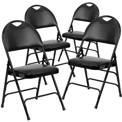 Emma And Oliver 4 Pack Home & Office Easy-Carry Party Events Padded Folding Chair 12 Emma And Oliver 4 Pack Home & Office Easy-Carry Party Events Padded Folding Chair - Image 12