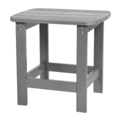 Emma And Oliver Indoor/Outdoor Polyresin Adirondack Side Table For Porch, Patio, Or Sunroom -Emma And Oliver GUEST 514c53b7 dc38 43fd acc0 593cd35fc49b