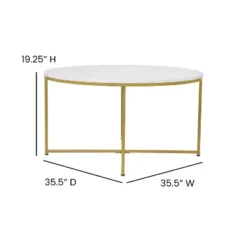 Emma And Oliver Laminate Living Room Coffee Table With Crisscross Metal Frame -Emma And Oliver GUEST 52df67d6 a42b 4f1b bc90 b1df5b1380bd