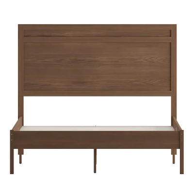 Emma And Oliver Classic Wooden Platform Bed With Headboard 8 Emma And Oliver Classic Wooden Platform Bed With Headboard - Image 8