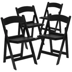 Emma And Oliver Set Of 4 800 Lb Weight Capacity Indoor/Outdoor Resin Folding Chairs -Emma And Oliver GUEST 5410e30a f10d 4db5 8a0b ef0342c7d605