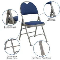 Emma And Oliver 4 Pack Home & Office Easy-Carry Party Events Padded Folding Chair 23 Emma And Oliver 4 Pack Home & Office Easy-Carry Party Events Padded Folding Chair -Emma And Oliver GUEST 541fbf70 5ce1 41fd 99a0 2d873a108231