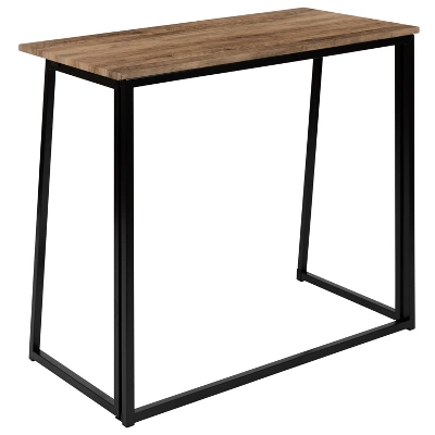 Emma And Oliver Small 36" Rustic Natural Home Office Folding Computer Desk - Laptop Desk 4 Emma And Oliver Small 36" Rustic Natural Home Office Folding Computer Desk - Laptop Desk - Image 4