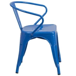 Emma And Oliver Commercial Grade 4 Pack Metal Indoor-Outdoor Chair With Arms -Emma And Oliver GUEST 5643241b e4a3 4d4d b056 6a8e60a22331