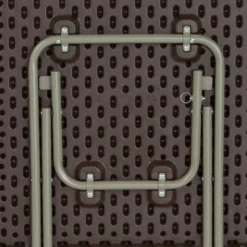 Emma And Oliver 1.95-Foot Square Brown Rattan Plastic Folding Table - Outdoor Event Table -Emma And Oliver GUEST 56c59366 11d0 47a0 beaa af81329622c2