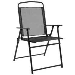 Emma And Oliver 6 Piece Patio Garden Set With Table, Umbrella And 4 Folding Chairs -Emma And Oliver GUEST 5701ab7e fc82 469a 94d0 482d26b985a8