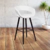 Emma And Oliver 29"H Wood Rounded Open Back Barstool