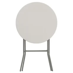 Emma And Oliver 2.63-Foot Round Granite White Plastic Bar Height Folding Event Table -Emma And Oliver GUEST 588c4374 f0bd 4047 93e4 319594de7012