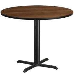 Emma And Oliver 42" Round Laminate Table Top With 33"x33" Table Height Base -Emma And Oliver GUEST 58c0a34e edbb 4e74 94b7 d6cddd158075