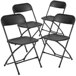 Emma And Oliver 650 Lb. Capacity Premium Home And Event Plastic Folding Chair (4 Pack) -Emma And Oliver GUEST 5956a2f0 c100 49f6 bbb8 956c2e4aae91