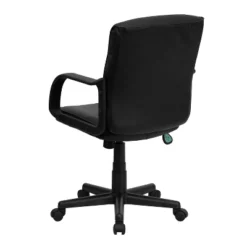 Emma And Oliver Mid-Back Black LeatherSoft Swivel Task Office Chair With Arms -Emma And Oliver GUEST 59a79521 a9db 42a8 9284 689e307cafe6