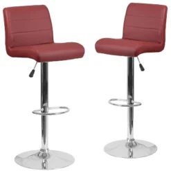 Emma And Oliver 2 Pack Contemporary Vinyl Adjustable Height Barstool With Rolled Seat And Chrome Base 15 Emma And Oliver 2 Pack Contemporary Vinyl Adjustable Height Barstool With Rolled Seat And Chrome Base -Emma And Oliver GUEST 5a02e293 99d7 49e9 9068 9a55bb5b4e7d