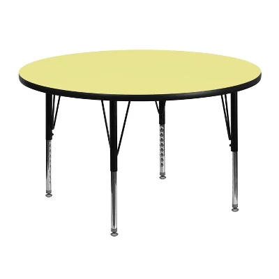 Emma And Oliver 48" Round Laminate Adjustable Preschool Activity Table 3 Emma And Oliver 48" Round Laminate Adjustable Preschool Activity Table - Image 3