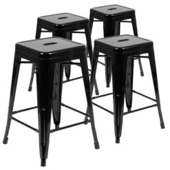 Emma And Oliver 4 Pack 24" High Metal Indoor Counter Bar Stool - Stackable Stool 27 Emma And Oliver 4 Pack 24" High Metal Indoor Counter Bar Stool - Stackable Stool -Emma And Oliver GUEST 5a9bb5c2 ae4e 45fc 8b6c 0c1439422954